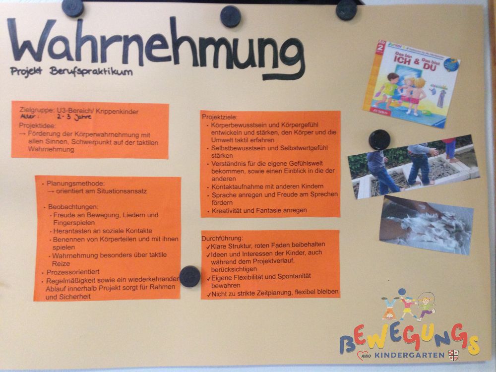 Projekt zum Thema „Wahrnehmung“ bei den Minis - Kindergarten im